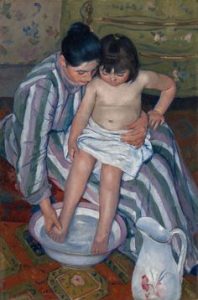 P11-為孩子洗浴-Mary Cassatt